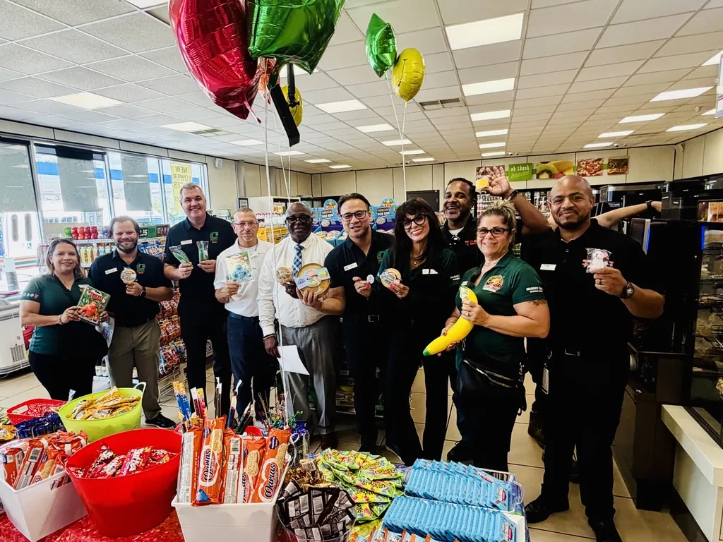A store team with XPRS products